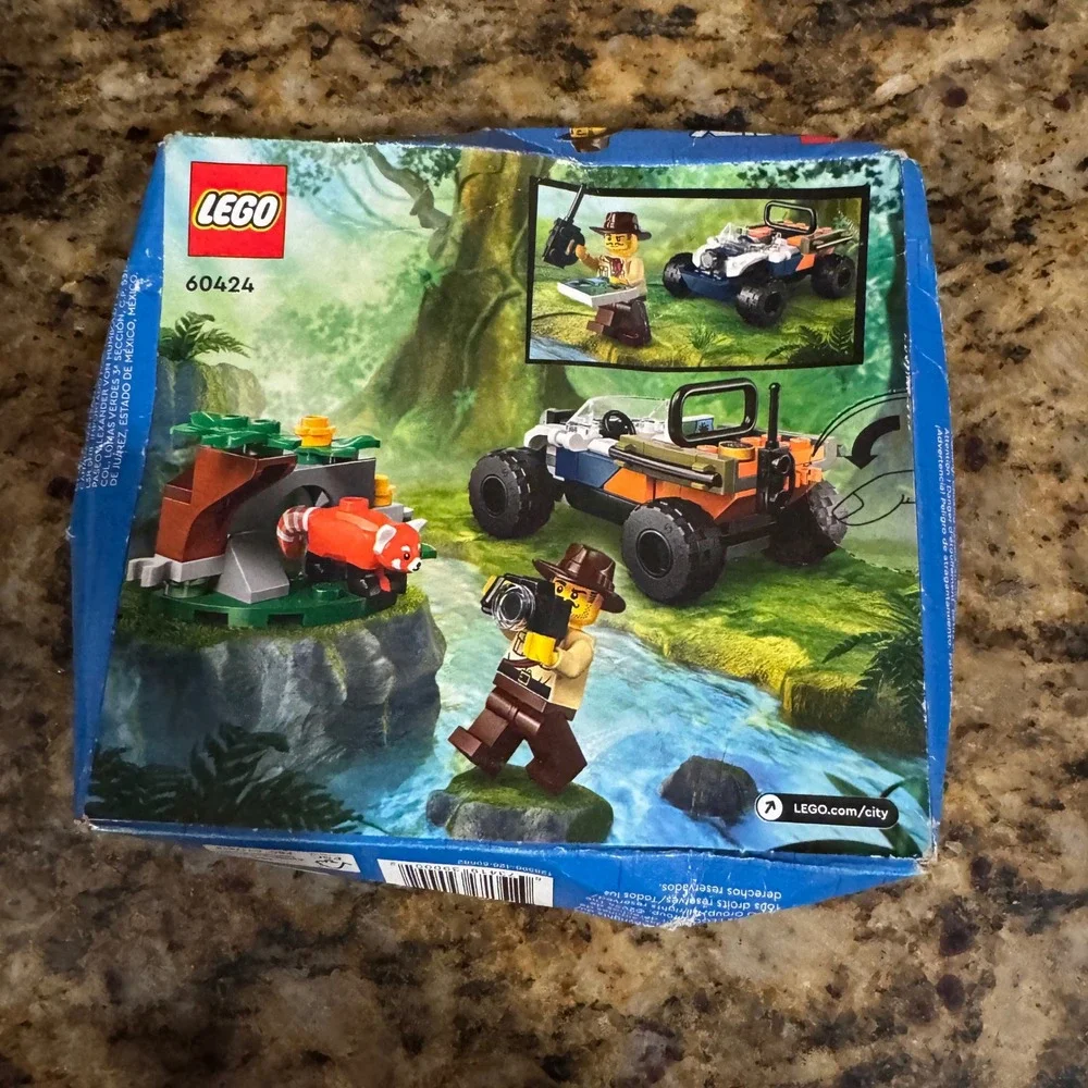 LEGO City Jungle Explorer ATV 60424 Building Toy Set with Red Panda 92 Pieces